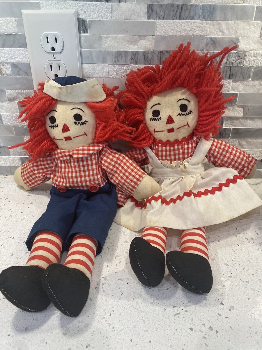 Vintage 15 Inch Raggedy Ann & Andy Dolls! | eBay