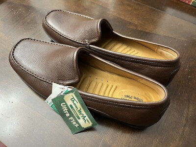 New Tom McAn Size 13 Brown Leather Slip On Shoes #84324