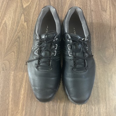 Nike AIR Mens Rival lll Black Leather Golf Shoe CLEETS NIKE AIR RIVAL III GOLF SHOES CLEATS BLACK/WHITE 628533 001  main image 4