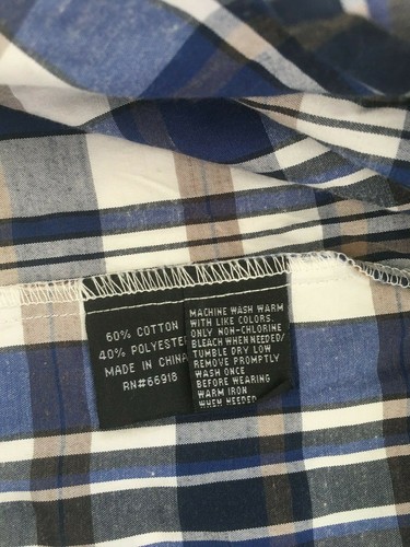 Swiss Cross Herren Mode Hemd Knopfleiste blau weiß grau kariert XL Taschen Kragen - Bild 6 von 6