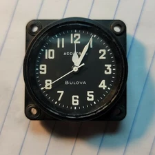Bulova Accutron 214 TE-10 12 Hour Military Cockpit Panel Clock/"Watch" Restored