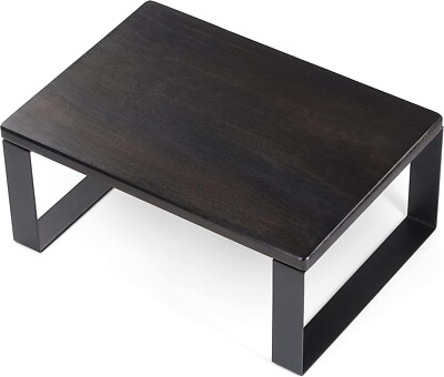 Wooden Step Stool - Heavy Duty One Step Stool - Holds up to 450Lb with Steel Fra