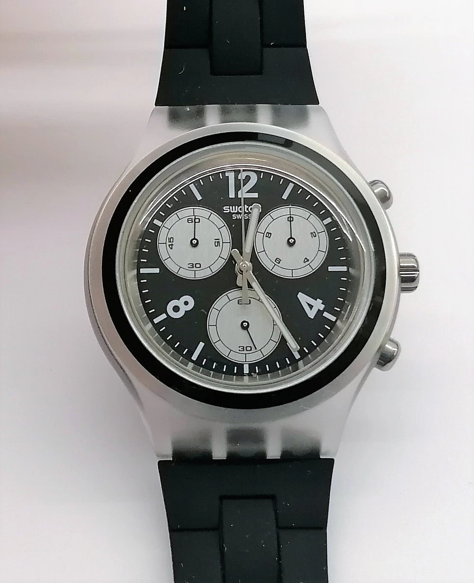 SWATCH IRONY Diaphane CHRONO 2017 SVCK1004 Eleblack New eBay