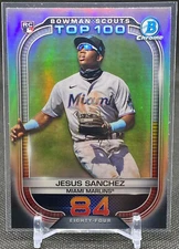 2021 Bowman Chrome Scouts Top 100 Prospects JESUS SANCHEZ #BTP-84 Miami Marlins