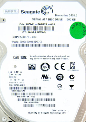 HP Seagate 500GB 5400RPM 2.5