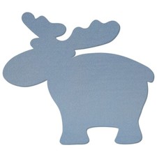 Hellblauer Filz Elch - Deko Basteln 3-60 cm