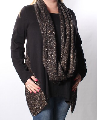 Style & Co Womens $70 New 2 Pc Pullover Sweater Scarf Twin Set Plus 1X 14W 16W
