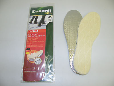 Collonil Thermo Warm Insole Size 38-47 Against Cold Feet Aluminum Wool Felt Sole
