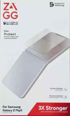 ZAGG Invisible Shield Glass protector Samsung Galaxy Z Flip5 Buy 1 Get 1 Free