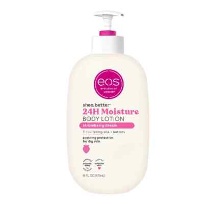 eos Shea Better Body Lotion for Dry Skin, Strawberry Dream, 16 fl oz