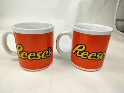 Lot of 2 Reese's Coffee Mug Galerie Peanut Butter Ceramic  Tea Cup