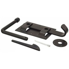 WAELBERS Tor- / Türbeschlag Set, schwarz, Bauerntür, Farmer Verschlußset, 