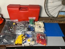 Legos Lot with base plates and vintage Lego plastic case