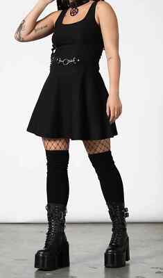 Killstar Thunderstruck O-Ring Dress Black Metal Gothic