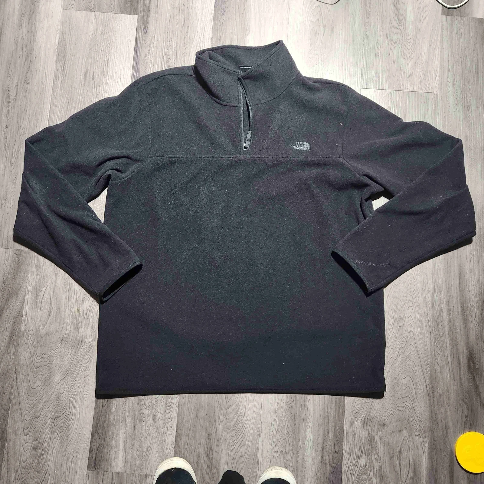 The North Face Mens Black Long Sleeve Pullover Fleece Top Size XL