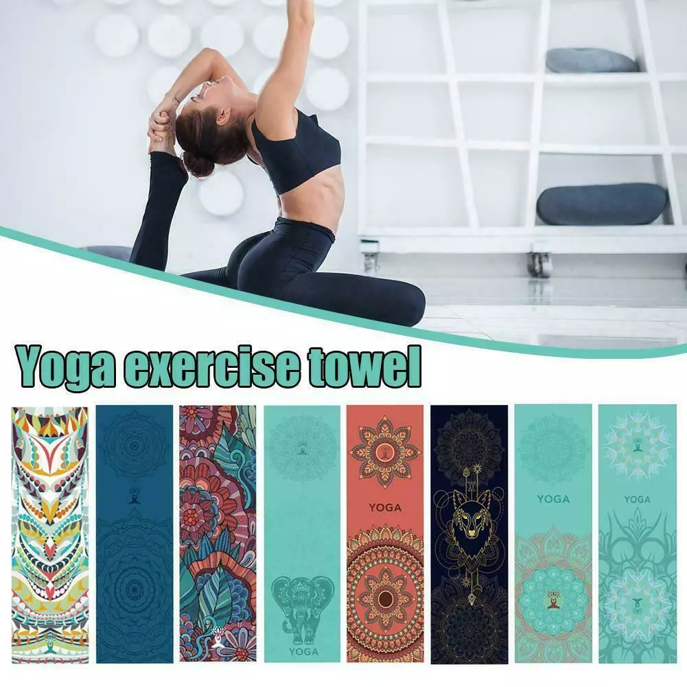 Non-Slip Yoga Pilates Mat Cover Towel Blanket Fitness Exercise Microfiber  Hot