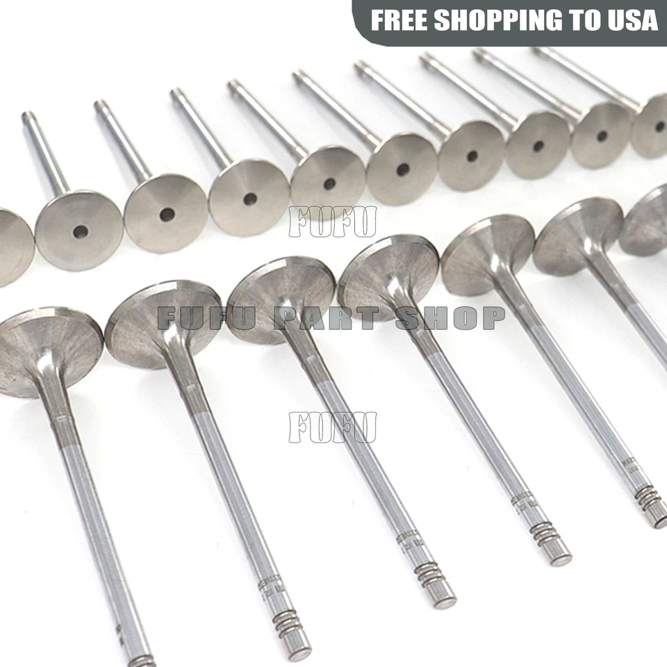 24x Intake Exhaust Inlet Outlet Valves Set For VW Audi S4 S5 A6 2.8 3.2 3.0 TFSI - Image 2 of 4