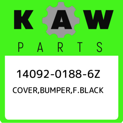 14092-0188-6Z Kawasaki Cover,bumper,f.black 1409201886Z, New