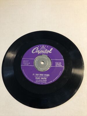 Frank Sinatra If I Had Three Wishes Capitol Record F3102 45rpm Record Collection
