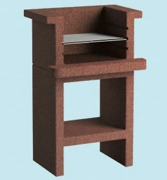 BARBECUE BETON LAPILLO PREFABBRICATO IN CEMENTO 65x49x101h - Foto 2 di 4