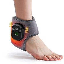 Electric Foot Ankle Massager Relieve Ankle Pain 5 Heat Levels, 3 Vibration Modes