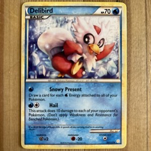 Delibird - 39/123 - Uncommon VLP, English Pokemon HeartGold SoulSilver