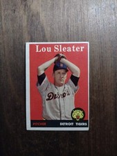 1958 Topps #46 Lou Sleater  Detroit Tigers No Creases EX