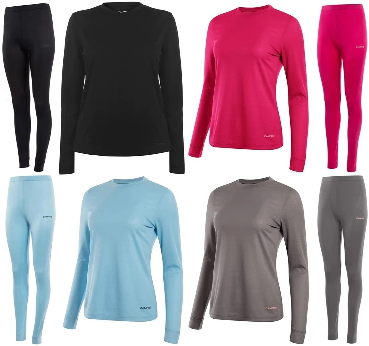 Ladies Campri Thermal Baselayer Long Sleeve Top Bottoms Pants Underwear  6-20 wms