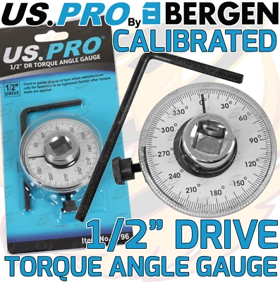 US PRO BY BERGEN US PRO Torque Angle Gauge 1/2" Drive 360 Degree Rotation Scale Gauge 6796