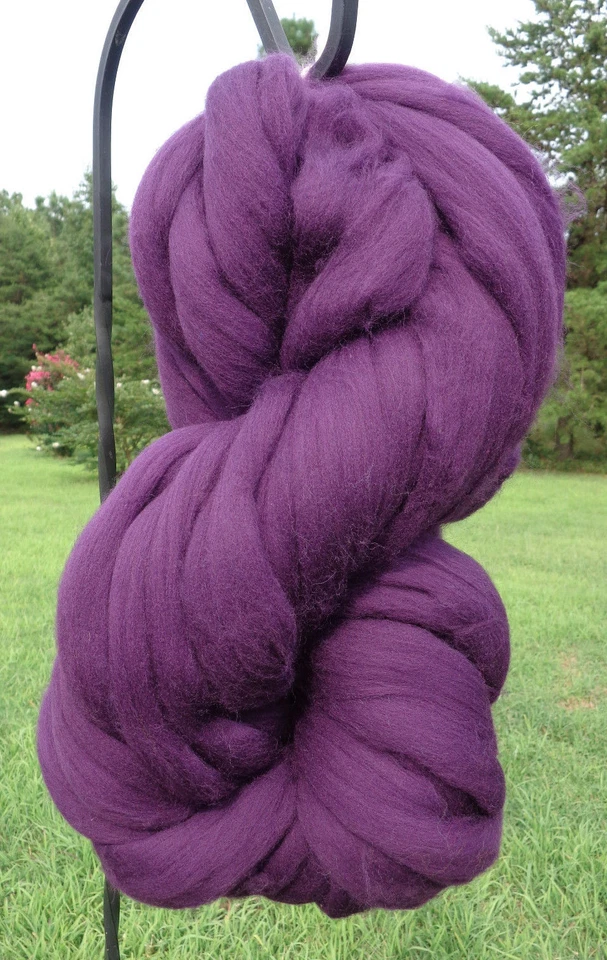 Purple Wool Roving, Spin and Felting Wool, Spin into Yarn, Needle Felt, Shep's - Image 3 of 4