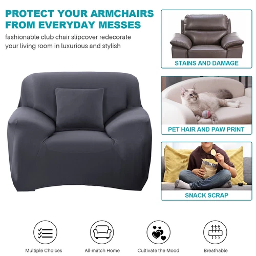 Stretch Sofabezug Schonbezug Massiv Sofabezüge Couch Möbel Schoner 160g - Bild 5 von 54