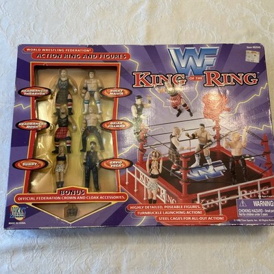 NEW IN BOX Jakks WWF King of the Ring 6 Mini Figures w/Crown THE ROCK WWE US7