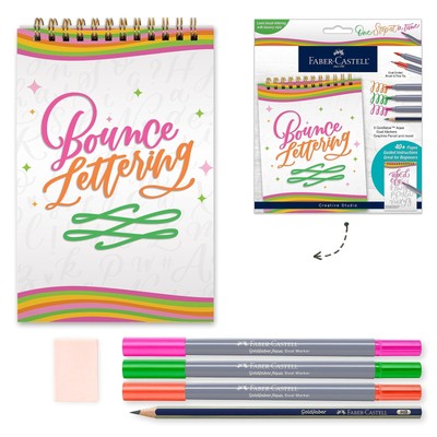 Bounce Lettering - Hand Lettering for Beginners, DIY Crafts Project with 3 Br...