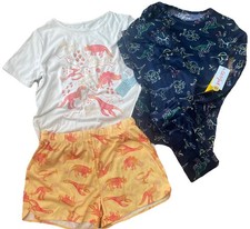 2 Piece Kids Dino PJ Sets by Cat  Jack-NEW WITH TAGS Fleece  short sleeve set