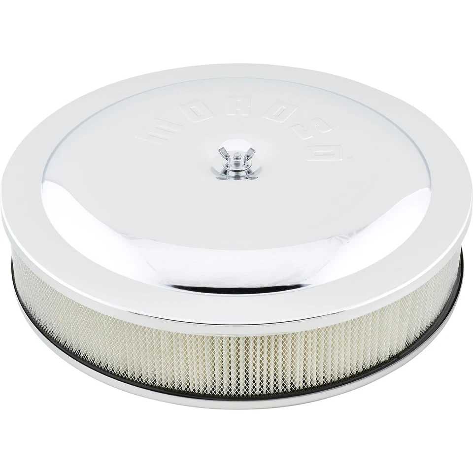 Purificador de aire cromado Moroso 65910, 14 x 3 pulgadas Foto 2 de 4