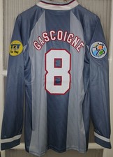 Anglia Euro 96 Retro Koszula wyjazdowa #8 Gascoigne Rozmiar Large Fabrycznie nowa z metkami