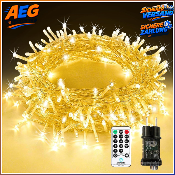 Lichterkette AußEn 10M 100 LED Warmweiß Weihnachten Dekoration-image