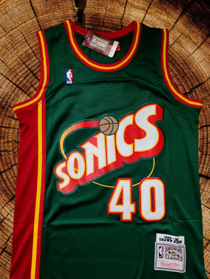 Shawn Kemp Jersey #40 Seattle Supersonics Jersey Green Color Jersey US Seller