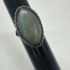 Navajo Opal Native American Sterling Silver Ring