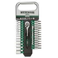 "SteckschlüSselsatz 28Tlg 1/4\" Knarre 8-32Mm Cv Stahl | Wiesemann 1893"