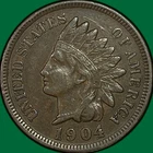 1904 Indian Head Cent Extremely Fine XF Coin #42804