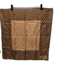 DIANE VON FURSTENBERG SILK SCARF SIGNED RETRO BORDER SCARF