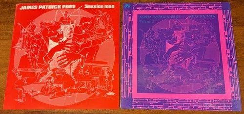 Lot 2 JIMMY PAGE James Patrick Page - Session Man + vol 2 vinyl LPs Led Zeppelin
