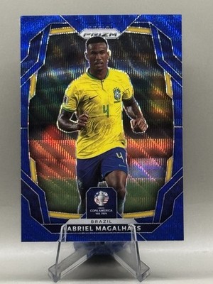 Gabriel Magalhaes Brazil 2024 Panini Copa America Prism Blue Wave Prizm /199