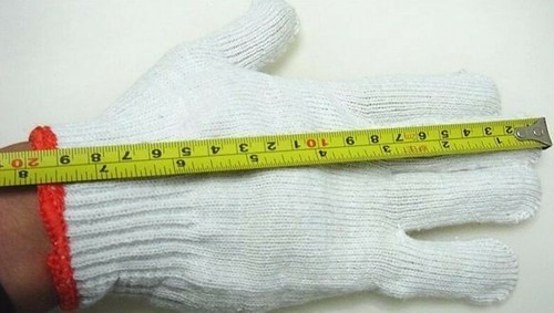 48 Pairs Pack X White Red Work Poly/Cotton General Purpose Elastic Yarn Gloves - Bild 7 von 10