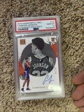 Cameron Johnson Impeccable Rc Auto Gold /10 Psa 10 Pop 1