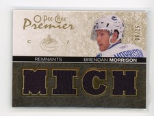 2007-08 O-Pee-Chee Premier Remnants Gold /25 Quad Jersey Brendan Morrison