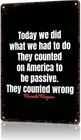 Vintage Tin Metal Signs Home Décor 8x12 Plaque Quotes Ronald Reagan Poster Funny