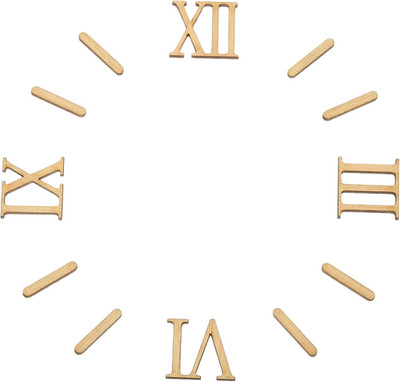 Self-Adhesive Wooden Clock Numbers Kit for DIY Roman Numerals and Bars