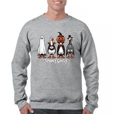 Spooky Goosy Crewneck Sweatshirt Halloween Trick or Treat Funny Pumpkin Head